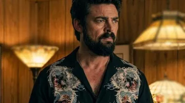 Karl Urban The Boys S03 Black Dragon Shirt worn by Billy Butcher (Karl Urban) in The Boys (S03)