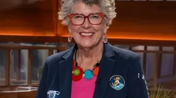 The Kelly Clarkson Show 2026 Dame Prue Leith Embroidered Blazer worn by (Prue Leith) in The Kelly Clarkson Show (S08)