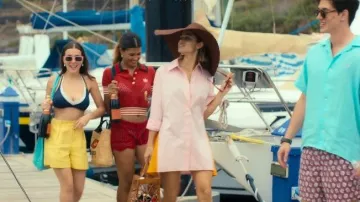H&M Crochet-Look Beach Shorts worn by Leo (Amanda Palomino) as seen in Oasis Resort (S01E02)