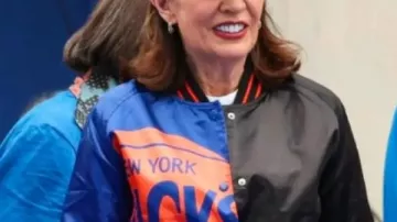 Chaqueta del desfile de campeones Kathy Hochul NY Knicks