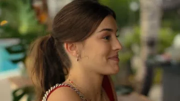Swarovski Stilla 5684760 Red Heart Earrings worn by Sofia (Ada Molina) as seen in Oasis Resort (S01E07)