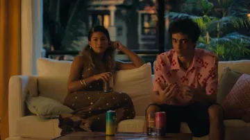 Sandro Embellished Halter Maxi Dress worn by Leo (Amanda Palomino) as seen in Oasis Resort (S01E07)