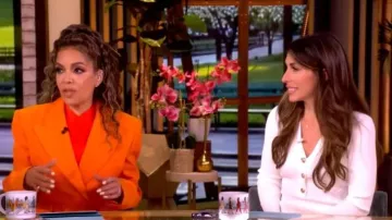 Reiss Lavelle Knitted Mini Dress worn by Alyssa Farah Griffin as seen in The View on  June 22, 2026
