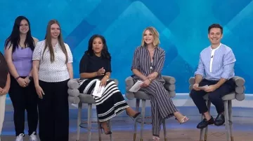 Giuseppe Zanotti Vanilla 85 Marinetti Mule worn by Jenna Bush Hager as seen in Today with Jenna & Sheinelle on June 19, 2026