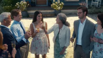 Reformation Tancy Dress in Mento worn by Del Landry (Andie MacDowell) as seen in The Way Home (S04E01)