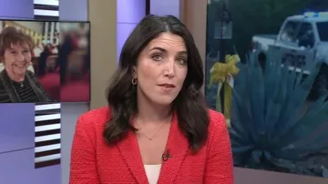 Loft Tweed Double Breasted Blazer worn by Adrianna Barrionuevo Brach as seen in Today on June 23, 2026