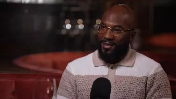 Reiss Marek Open Knit Short Sleeve Button-Up Shirt worn by Jeezy as seen in Today on  June 23, 2026
