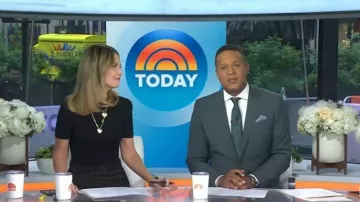 Proenza Schouler Silk Knee Length Dress worn by Savannah Guthrie as seen in Today on June 23, 2026