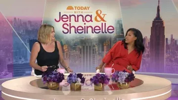 Banana Republic Stretch-Cotton Pleated Maxi Dress worn by Sheinelle Jones as seen in Today with Jenna & Sheinelle on  June 23, 2026