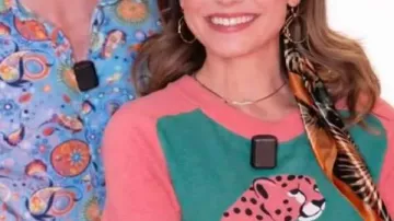 The Love Heist 2026 Lyndsy Fonseca Leopard Sweater