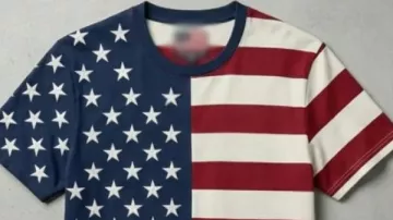Independence Day American Flag Striped Graphic T-Shirt
