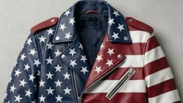 Independence Day 2026 American Flag Leather Jacket