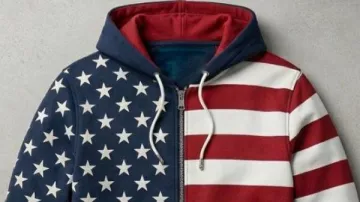 Independence Day American Flag Zip-Up Hoodie