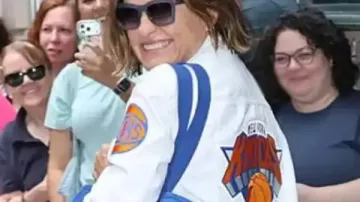 Mariska Hargitay Knicks Parade 2026 White Jacket