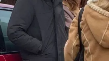 Disclosure Day Jackson Black Cotton Jacket worn by (Wyatt Russell) in The Dish