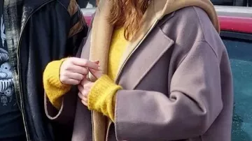 Disclosure Day Margaret Fairchild Wool Coat worn by Margaret Fairchild (Emily Blunt) in Disclosure Day