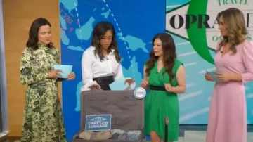 Catherine Malandrino V Neck Wrap Dress worn by Kate Sandoval Box as seen in Good Morning America on  June 18, 2026