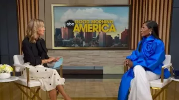 Gucci Silk Bow Blouse worn by Lara Spencer as seen in Good Morning America on  June 22, 2026
