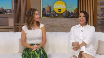 Altuzarra Rinaldi Asymmetric Slash Knit Top worn by Rebecca Jarvis as seen in Good Morning America on  June 22, 2026