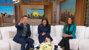 Cinq a Sept Satin Kylie Blazer worn by Leslie Lopez as seen in Good Morning America on  June 23, 2026