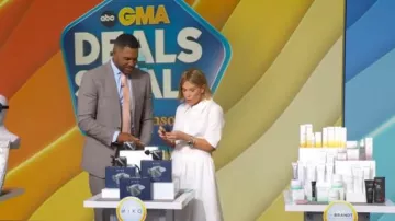Co Layered Cotton Shirt Dress worn by Tory Johnson as seen in Good Morning America on  June 23, 2026