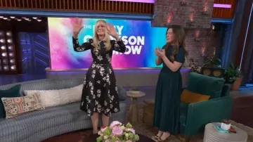 Emilia Wickstead Uccelina Festive Lillies Belted Fit & Flare Midi Dress worn by Judith Light as seen in The Kelly Clarkson Show on June 19, 2026