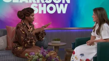 Roberto Cavalli Brown Fil Coupé Shirt worn by Regina King as seen in The Kelly Clarkson Show on  June 23, 2026