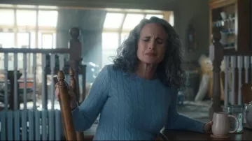 Ralph Lauren The Iconic Cable Knit Cashmere Sweater worn by Del Landry (Andie MacDowell) as seen in The Way Home (S04E05)