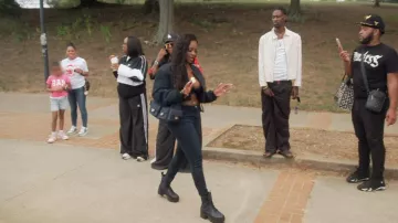 Chanel Black Quilted Shiny Lambskin Small Trendy Pockets worn by Shamea Morton as seen in The Real Housewives of Atlanta (S17E10)