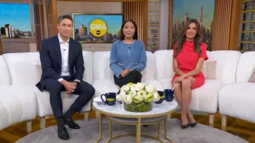Sandro Rhinestone Denim Jacket worn by Stephanie Ramos as seen in Good Morning America on  June 24, 2026