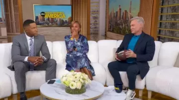 Tahari Hammered Satin Wrap Front Shirtdress worn by Robin Roberts as seen in Good Morning America on June 24, 2026