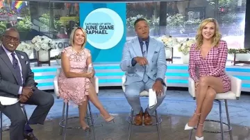 Sam Edelman Antonia Pointed Toe Pump worn by Dylan Dreyer as seen in Today on June 24, 2026