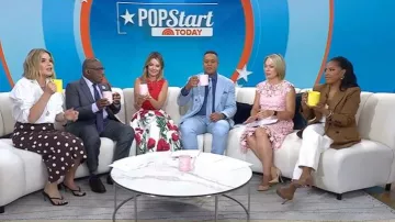 Dolce & Gabbana Poppy Print Midi-Skirt worn by Savannah Guthrie as seen in Today on June 24, 2026