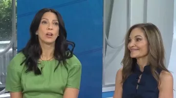 Zara Linen Blend Peplum Top worn by Joy Bauer as seen in Today on  June 24, 2026