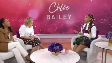 Chopova Lowena Thunder Apron Folkloric Mini Carabiner Skirt worn by Chloe Bailey as seen in Today with Jenna & Sheinelle on  June 24, 2026