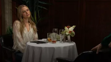 Ramy Brook Ria Metallic Chain Print Top worn by  Claire Grace(Hayley Erin) as seen in The Young and the Restless on  June 18, 2026