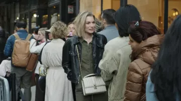 Foret Vierge 70-80s Lee Rider Leather Trucker Jacket worn by Lindsay Hubbard as seen in In the City (S01E05)