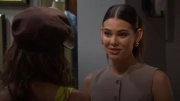 Chaleco Regal de Aritzia llevado por Electra Forrester (Laneya Grace) como se ve en The Bold and the Beautiful (S39E190)