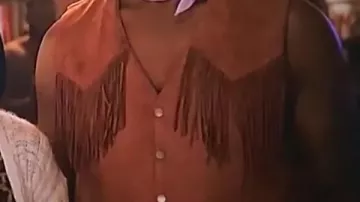 Chaleco de cuero de ante de Gregg Wayans en película de terror que lleva Brad Meeks (Gregg Wayans-Benson) en Película de terror
