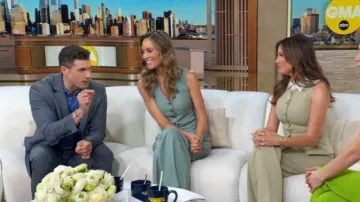 Pantalones Bar III de pierna ancha usados por Rhiannon Ally vistos en Good Morning America el 29 de junio de 2026