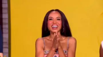 Vestido de algodón adornado con espejos Tory Burch que lleva Kerry Washington como se ve en The View el 25 de junio de 2026