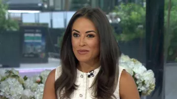 Sandro Bloom Mixed Media Short Dress worn by Kaylee Hartung as seen in Today on June 26, 2026