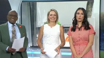 Vestido Pop Shift de encaje Vince Camuto llevado por Dylan Dreyer tal y como se ve en Today el 29 de junio de 2026