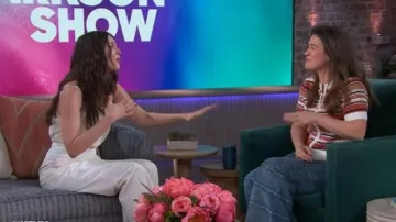 Cynthia RowleyVaqueros de pierna ancha de cristal de ventana usados por Kelly Clarkson tal como se ve en The Kelly Clarkson Show el 25 de junio de 2026