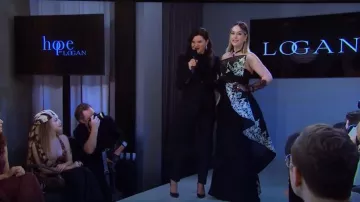 Dolce & Gabbana Peony-motif Brocade Trousers worn by Katie Logan (Heather Tom) as seen in The Bold and the Beautiful (S39E200)