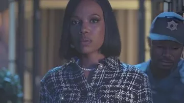The Polygamist S01 Joyce Gomora Tweed Jacket (Gugu Gumede) as seen in The Polygamist (S01)