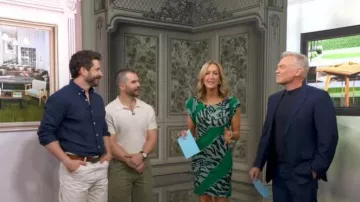 Diane Von Furstenburg Asher Vestido de crepé estampado por Lara Spencer visto en Good Morning America el 30 de junio de 2026