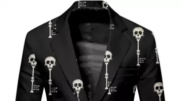Halloween 3D Printed Skull and Bone Blazer