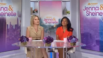 Lafayette 148 New York Cotton-Silk Short Sleeve Polo Sweater worn by Sheinelle Jones as seen in Today on June 30, 2026
