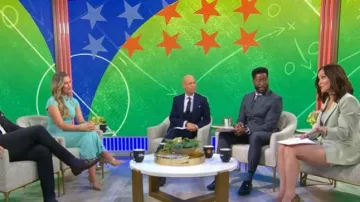 Vestido Suboo Christy que lleva Poppy Miller visto en CBS Mornings el 1 de julio de 2026